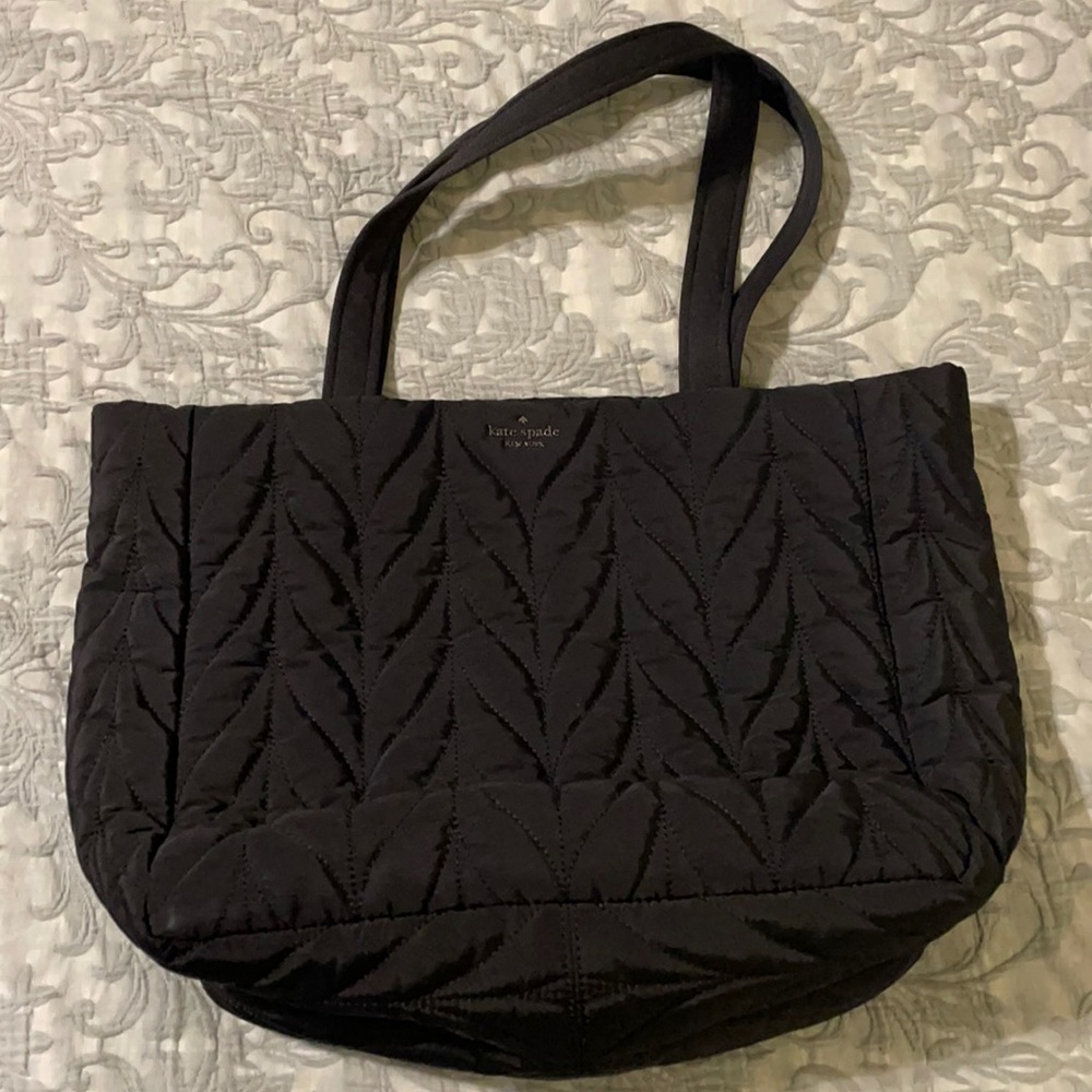Kate spade woven black tote Ellie